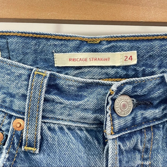 Levi's Ribcage Straight Ankle Jeans 24 - Picture 9 of 14